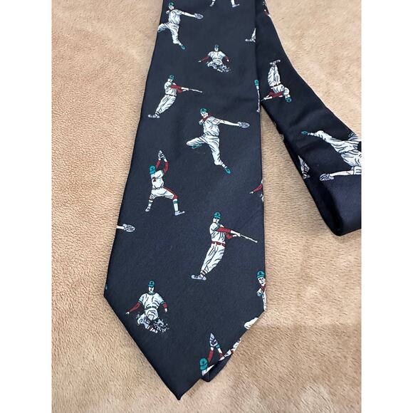 Lands' End Other - Vintage Lands' End Baseball 100% Silk Tie Hand Sewn USA
